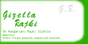 gizella rajki business card